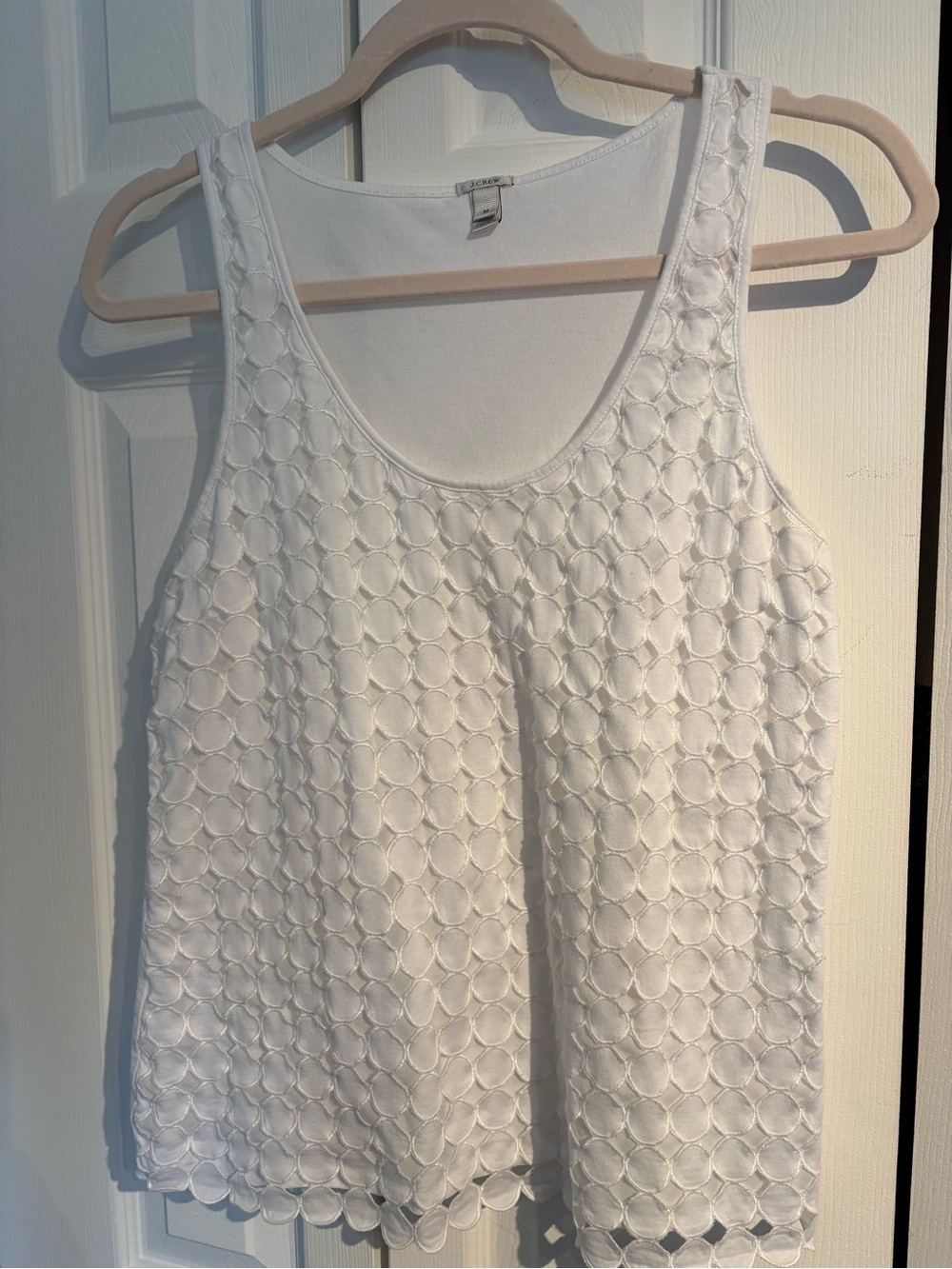 Classic White Eyelet Tank Top by JCrew